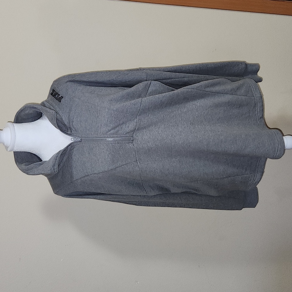 Pink By Victoria's Secret Gray Quarter Zip Sweater Size M